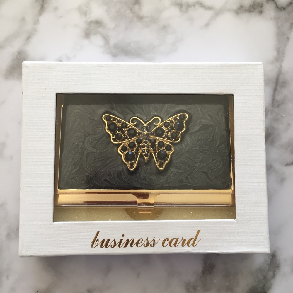 Butterfly stone Card holder